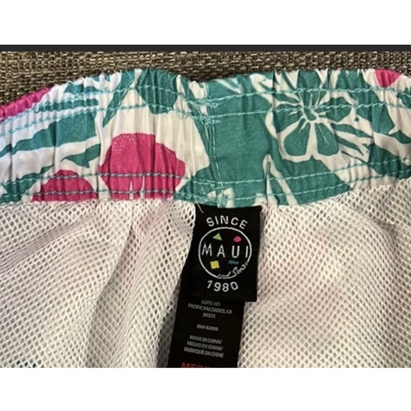 MAUI and SONS Mens Swim Shorts Size XL With Attached Shorts Lining Pull On New - Picture 2 of 10